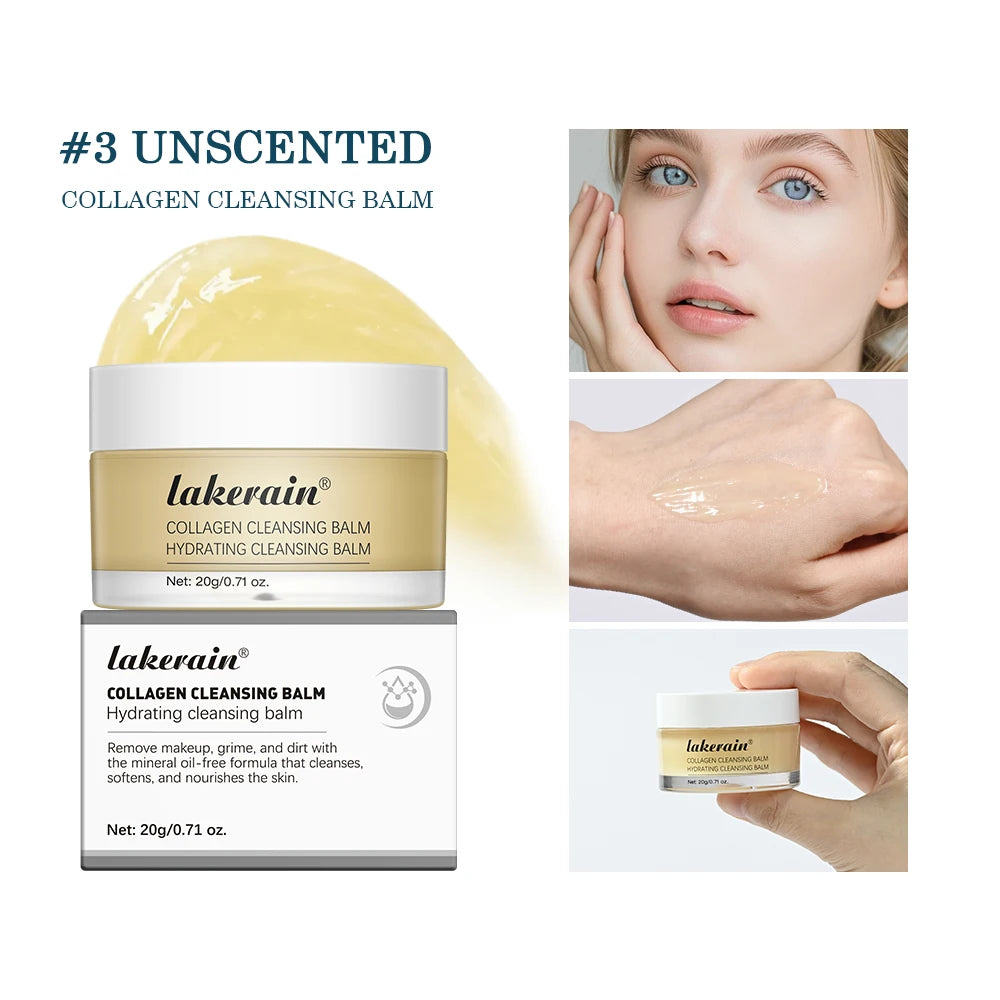 Rose Flavor Collagen Cleansing Balm Nourishing Cream Makeup Remover Mild Non-irritating Moisturizing Non-greasy Cleansing Balm Peaceful Pleasures Health and Wellness 03 Unscented