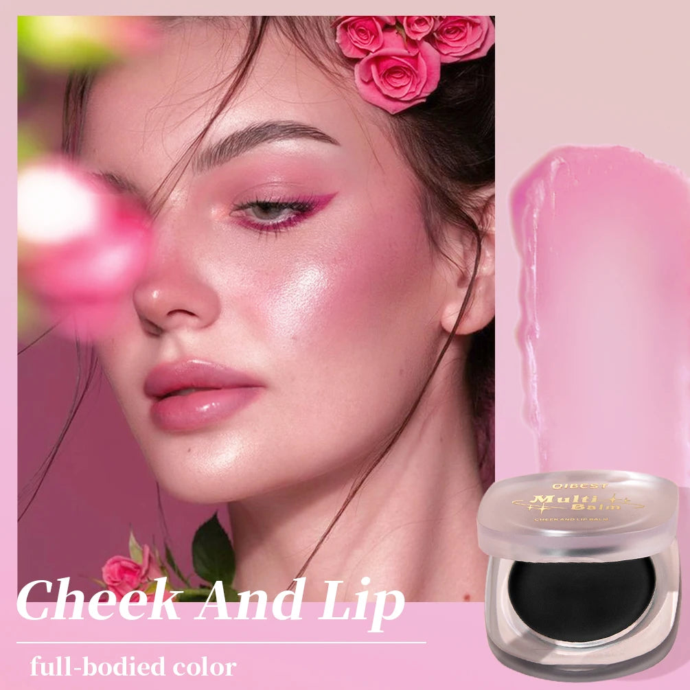 QIBEST Color Changing Lipstick Blush 2 In 1 Lip Gloss Shine Moisturizing Black Lip Balm Tint Sexy Plumping For Cheek Lips Makeup Peaceful Pleasures Health and Wellness