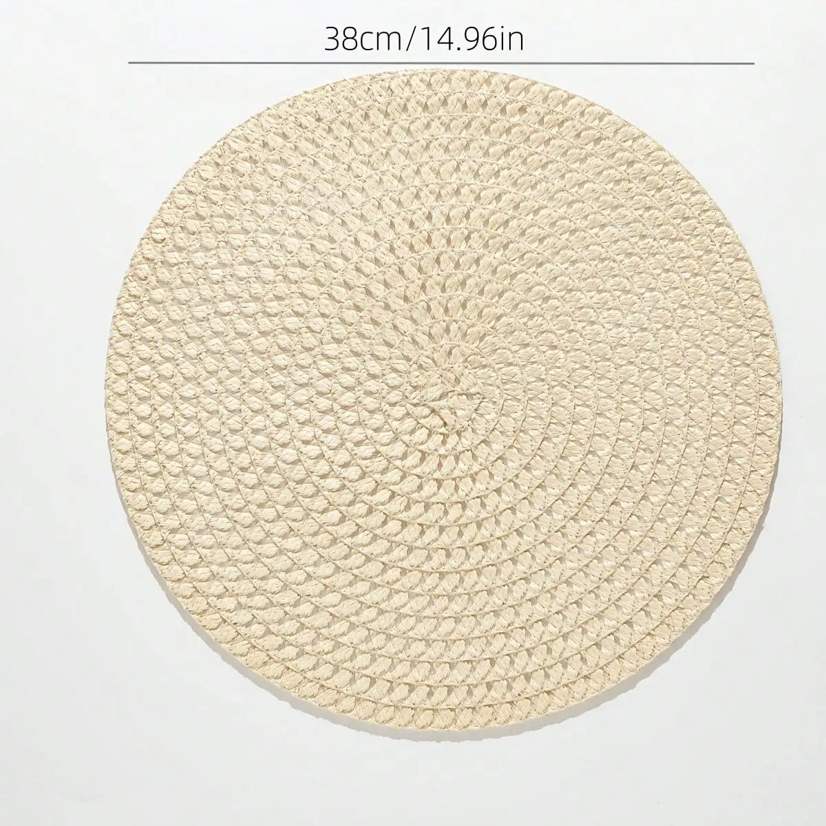 Round Braided Placemats 15" Washable PVC Table Mats | Set of 5