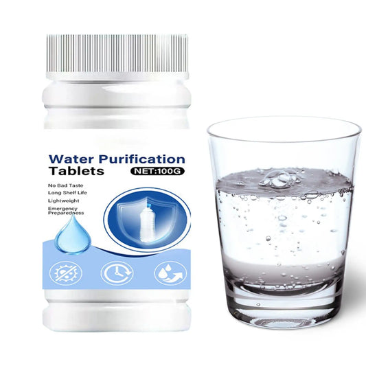 Water Purification Tablets Fast Dissolving Portable Effective Safe Drinking Water Solution For Outdoor Hiking Camping Backpack Peaceful Pleasures Health and Wellness