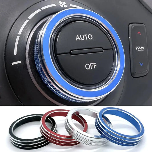 Dashbaord A/C Adjust Knob Decoration Ring Metal Trim Cover For Hyundai Ix45 2013-2017 Car Interior Accessories Peaceful Pleasures Health and Wellness