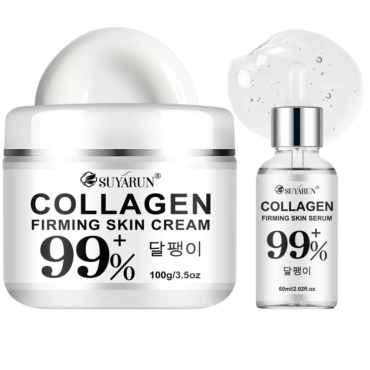 SUYARUN Collagen Cream & Serum Set – Firming & Brightening