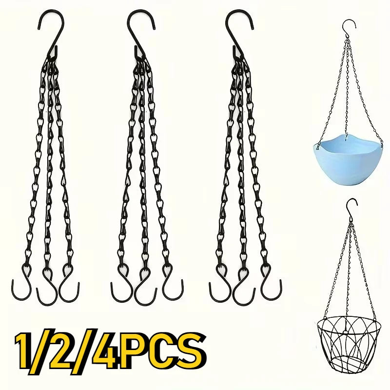 40cm Rattan Hanging Basket with 3-Hook Chain | Planter Pot