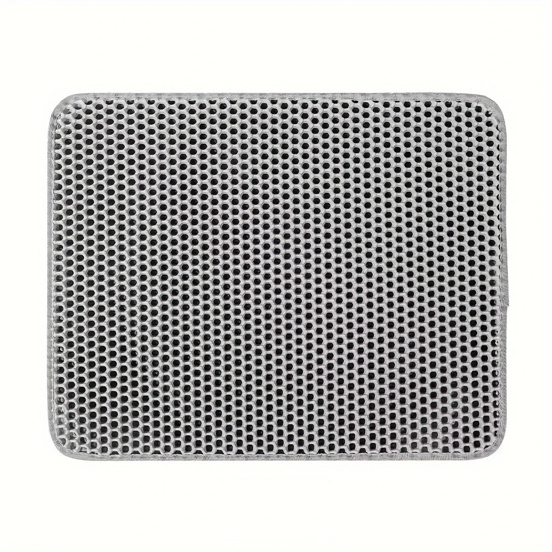 1Pc Large Size Cat Litter Mat-Advanced Honeycomb Double Layer Design,Urine Waterproof,Easy Cleaning,Scatter Control,Stay Clean Peaceful Pleasures Health and Wellness Gray M-55X75cm