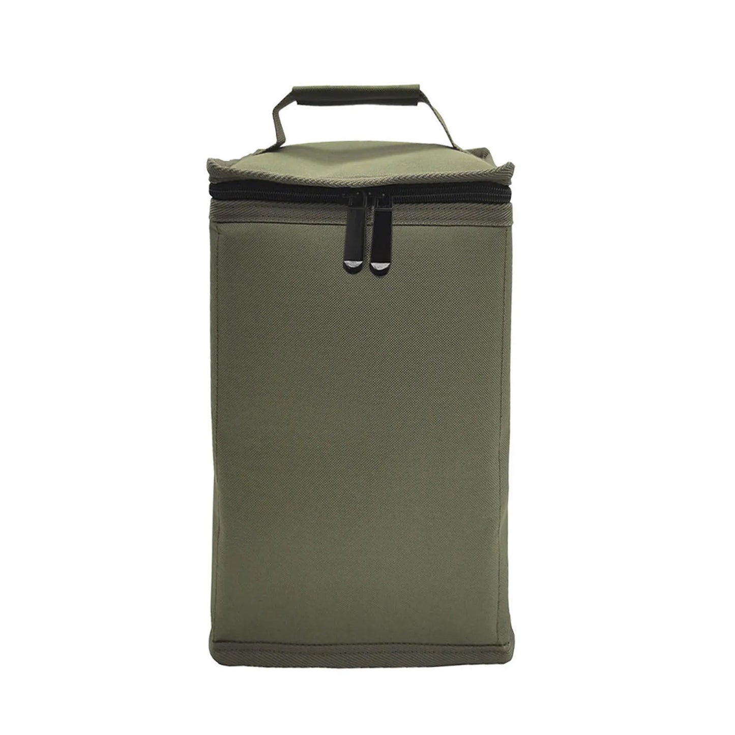 600D Oxford Fabric Can Storage Box with Handle and Zipper Butane Fuel Tank Cover for Outdoor Camping Cooking Travel Picnic Peaceful Pleasures Health and Wellness Army Green Small