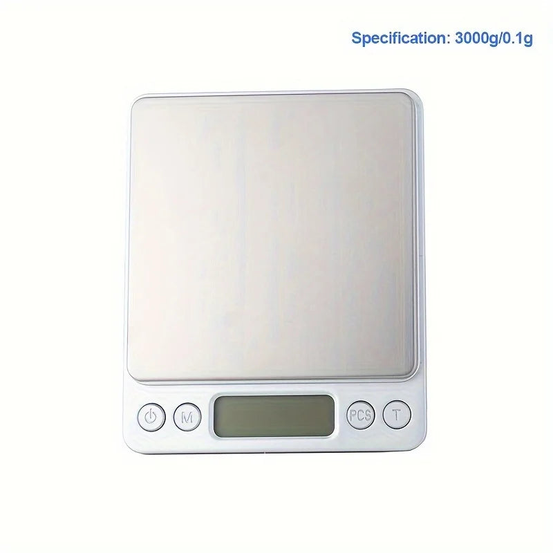 0.01g Precision Digital Scale 500g/3kg, Portable Jewelry Food Scale LCD Display, Kitchen Gram Scale with Tare for Gold, Powder Peaceful Pleasures Health and Wellness 3000g 0.1g with tray