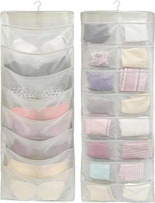 Double-Sided Closet Organizer – 24 Pockets, Rotating Hanger Home Organization Peaceful Pleasures Health and Wellness United States