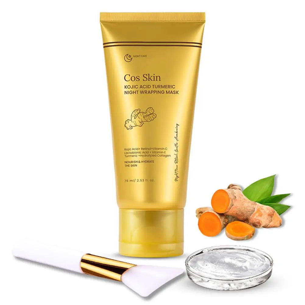 Kojic Acid & Turmeric Overnight Peel-Off Mask | Glowing Skin Overnight Face Mask Peaceful Pleasures Health and Wellness