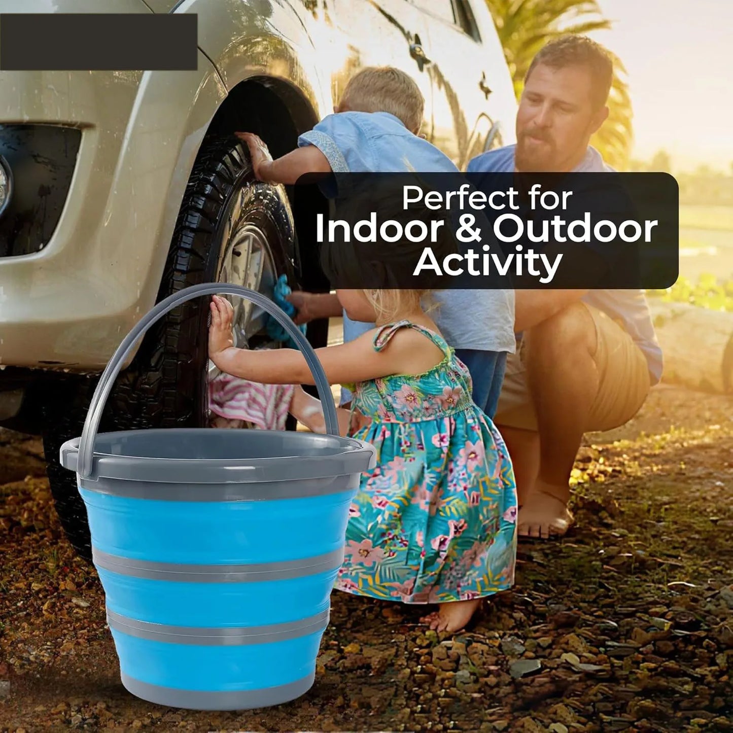 10L Foldable Water Bucket | Portable for Fishing, Travel & Cleaning