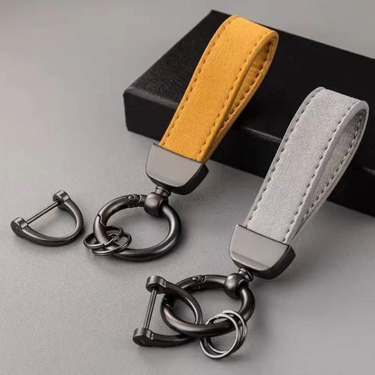 Suede Woven Rope Keychain | Zinc Alloy Car Key Pendant Woven Rope Keychain Peaceful Pleasures Health and Wellness