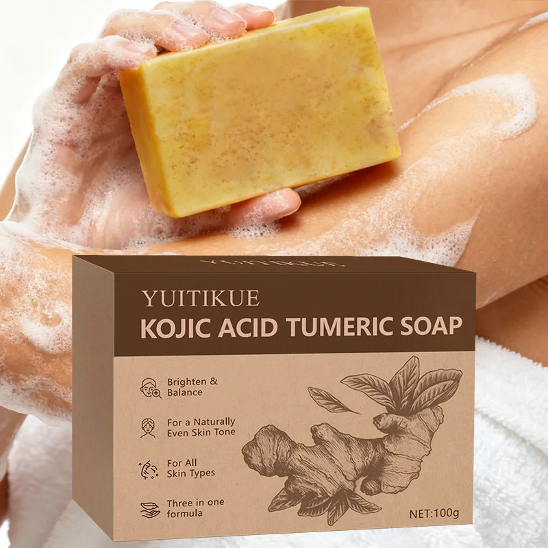 Turmeric Kojic Acid Cleansing Bar – Brightening Face & Body Soap