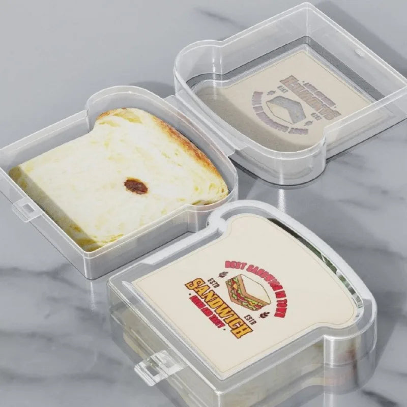 Toast Shaped Lunch Box Sandwich Container Leakproof Bento School Office Picnic Lunch Box for Kids Food Storage Containers Peaceful Pleasures Health and Wellness