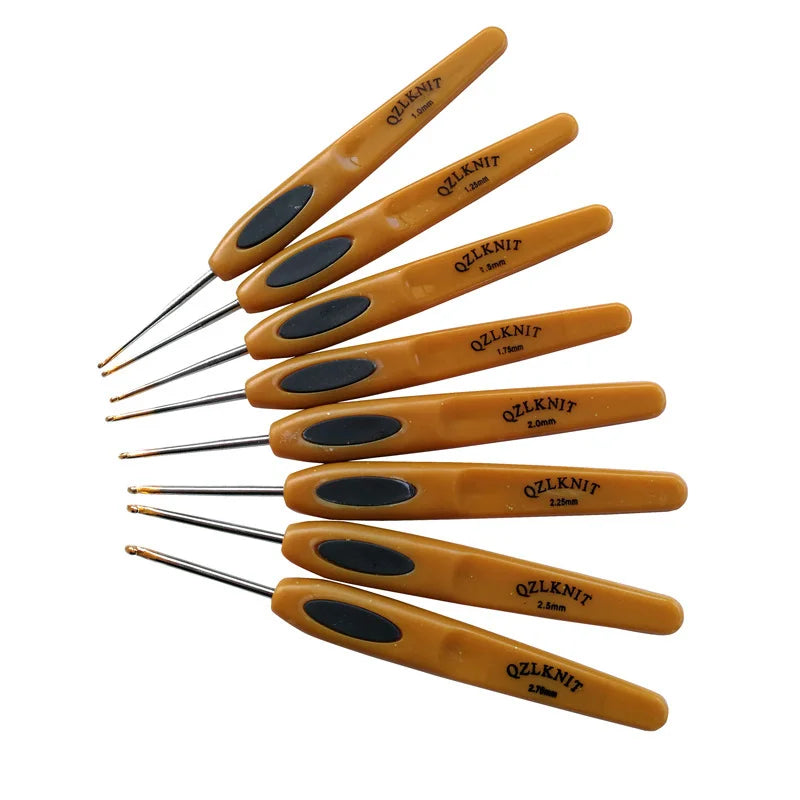 8Pcs Handmade Crochet Hook Set Stitches Sewing Tool Home Knitting Needles Aluminum Alloy DIY Portable Peaceful Pleasures Health and Wellness