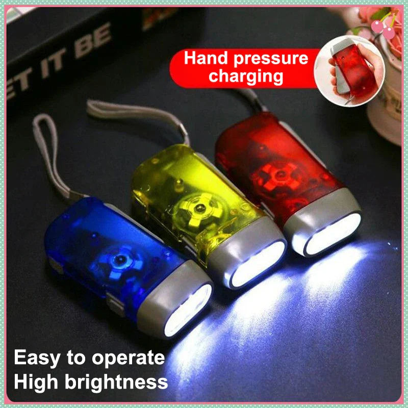 Hand-Crank Dynamo LED Flashlight | Battery-Free Emergency Torch