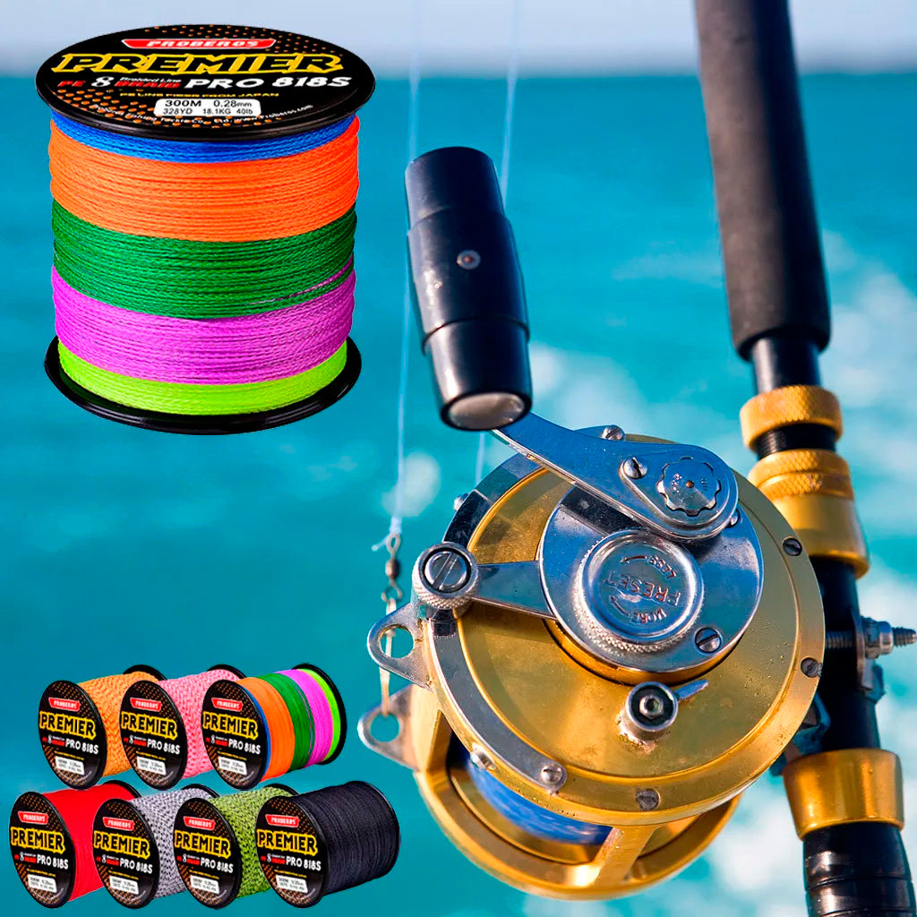 8-Strand 300m PE Braided Fishing Line – Saltwater & Rock