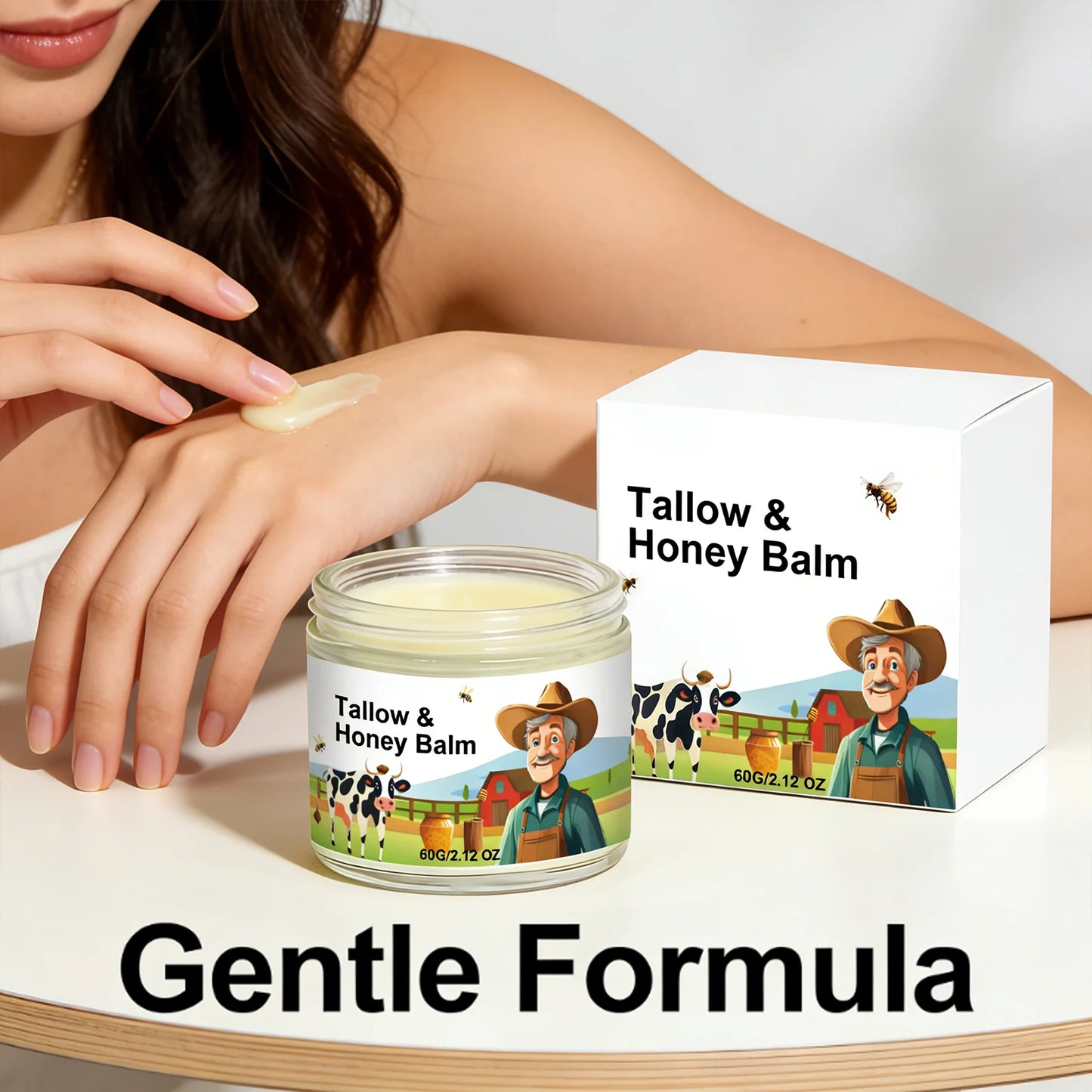 Tallow Honey Balm Facial Cream – Moisturize & Repair Dry Skin Facial Moisturizer Cream Peaceful Pleasures Health and Wellness