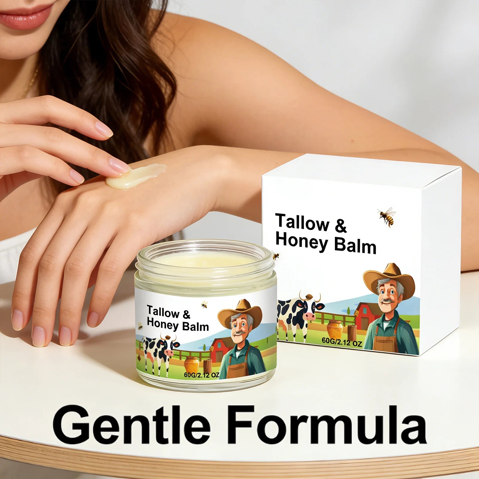 Tallow Honey Balm Facial Cream – Moisturize & Repair Dry Skin Facial Moisturizer Cream Peaceful Pleasures Health and Wellness