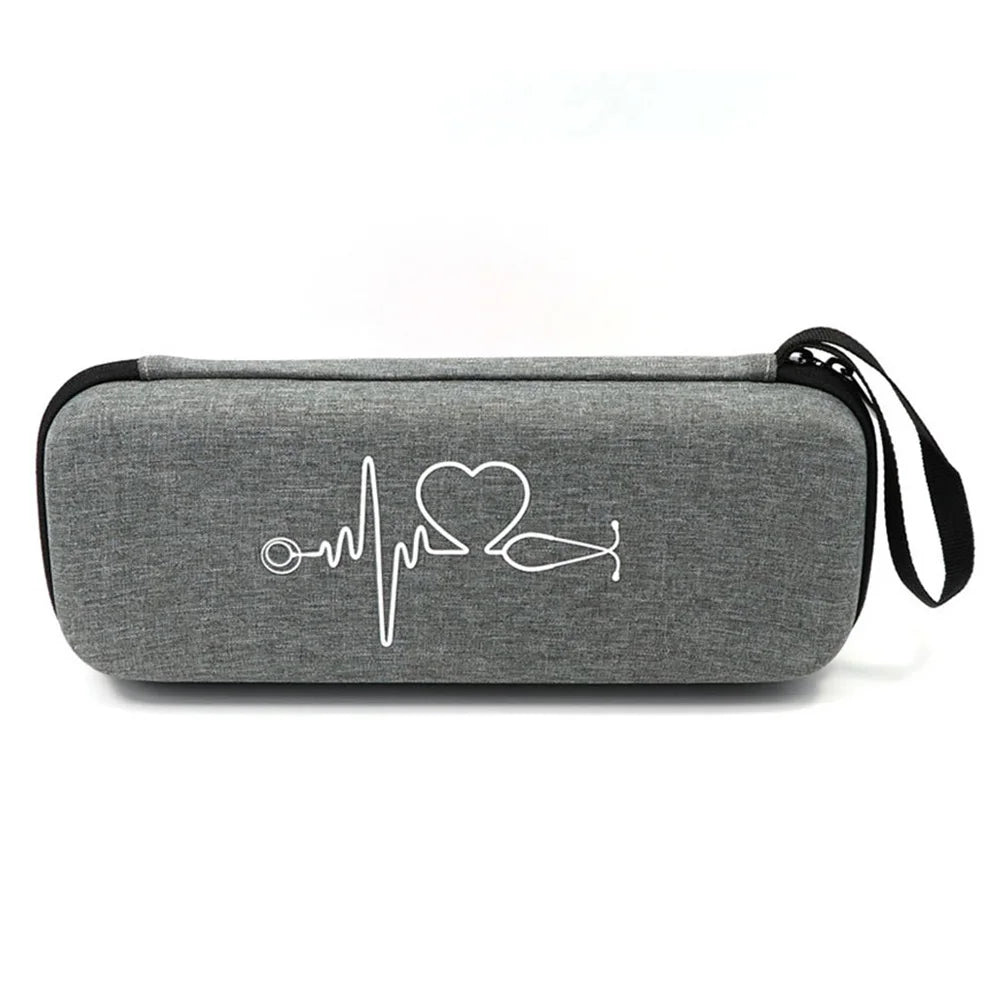 EVA Travel Portable Medical Stethoscope Storage Box First Aid Kit Mesh Pockets Case for 3M Littmann Cardiology III Stethoscope Peaceful Pleasures Health and Wellness Gray
