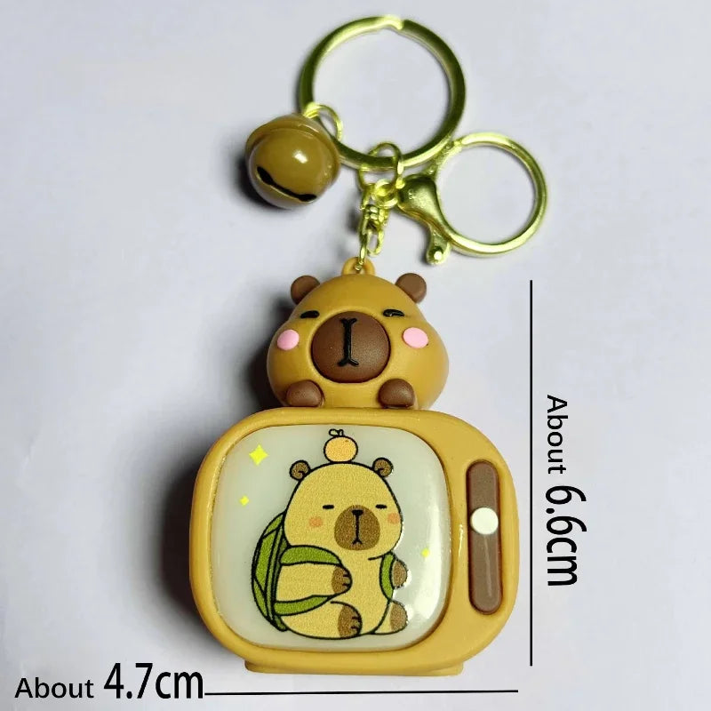 Light-Up Capybara Keychain | Silicone Glow Bag Charm Gift