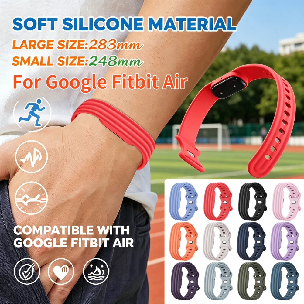 Silicone Sport Band For Google Fitbit Air Portable Fitness Tracker Band Adjustable Buckle Replacement Straps for Everyday Wear Peaceful Pleasures Health and Wellness