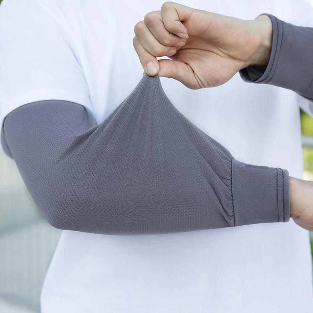 Ice Silk UPF 50+ Sun Protection Arm Sleeves – Unisex Peaceful Pleasures Health and Wellness