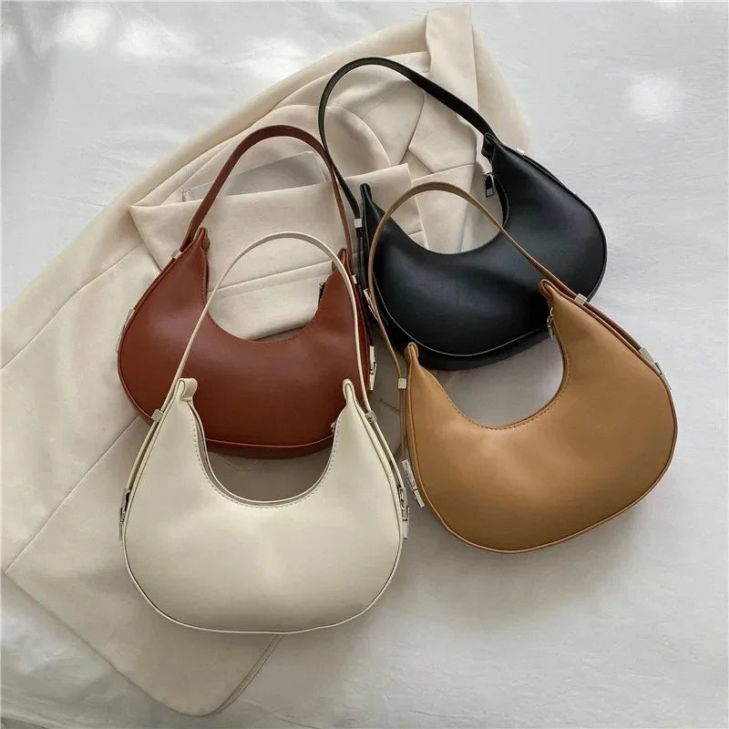 Women's PU Leather Hobo Shoulder Bag | Small Clutch & Travel Bag