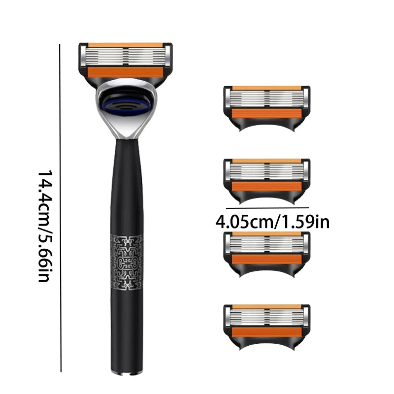 7-Layer Stainless Steel Safety Razor Blades | Replaceable Head