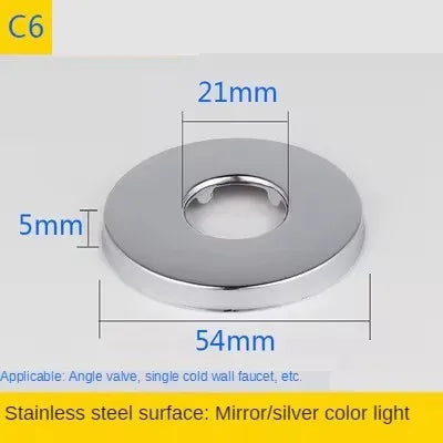 2PCS Stainless Steel Faucet Decorative Cover 1/2" & 3/4" Pipe