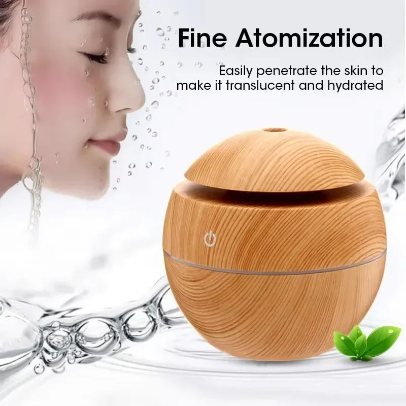 Mini Portable Air Humidifier USB power supply Essential Oil Diffuser Bottle Free Adjustable Quiet for Bedroom Office Car Peaceful Pleasures Health and Wellness
