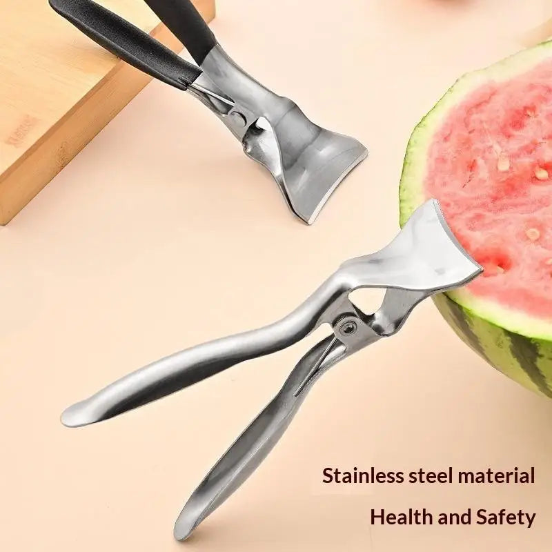 Stainless Steel Watermelon Splitter | Anti-Slip Fruit Cutter Tool