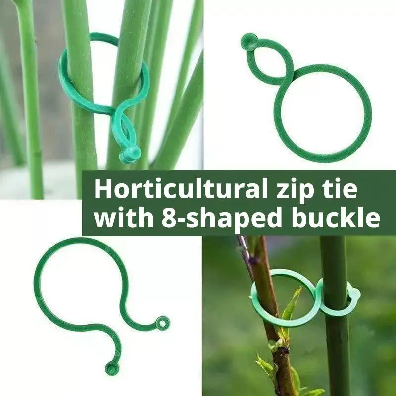 100pcs 8 Shape Garden Plant Clips Vining Climbing Plant Support Clamps for Vegetable Garden Binding Fixing Tools Peaceful Pleasures Health and Wellness