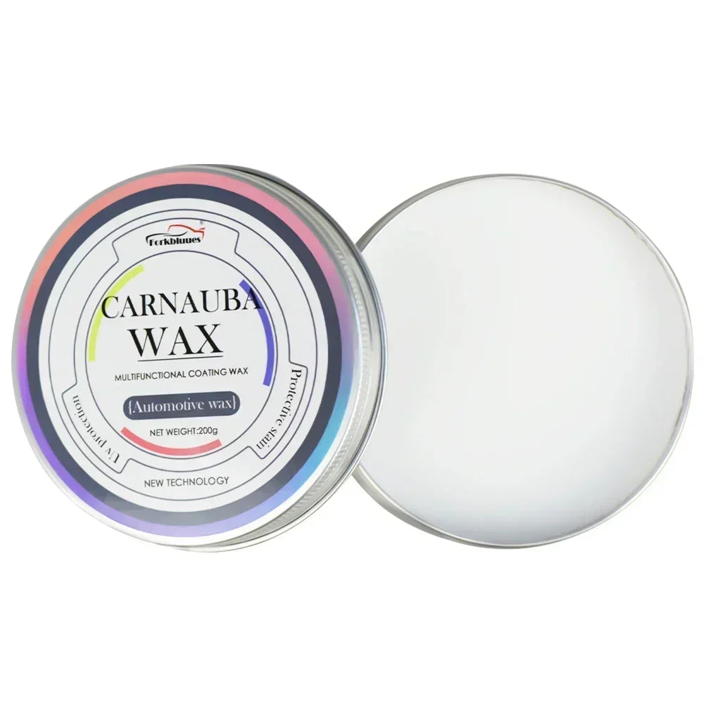 Carnauba Paste Car Wax Auto Paint Care Wax Brazilian Polishing Wax Paste High Gloss Shine Super Hydrophobic Coating Glazing Peaceful Pleasures Health and Wellness For white car