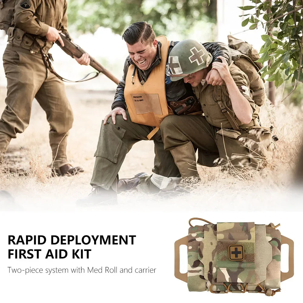Tactical First Aid Kit Outdoor Hunting Bag Pouch IFAK Kits MOLLE Medical Pouch Rapid Deployment First-aid Survival Kit Peaceful Pleasures Health and Wellness