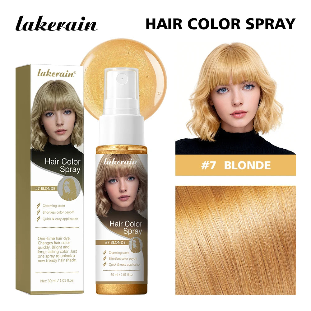 Temporary Hair Color Spray — Washable, Glitter Formula, Party & Cosplay Styling | 30ml Peaceful Pleasures Health and Wellness Blonde