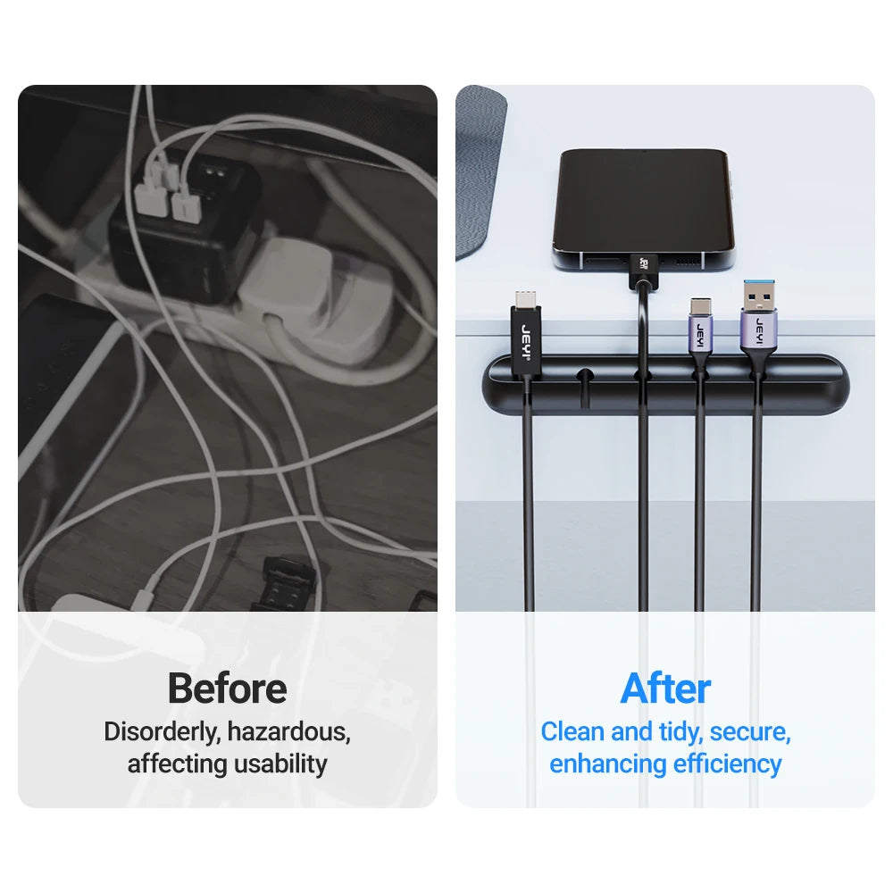 Adhesive Cable Clips Cord Organizer | 2–7 Slot Silicone Peaceful Pleasures Health and Wellness
