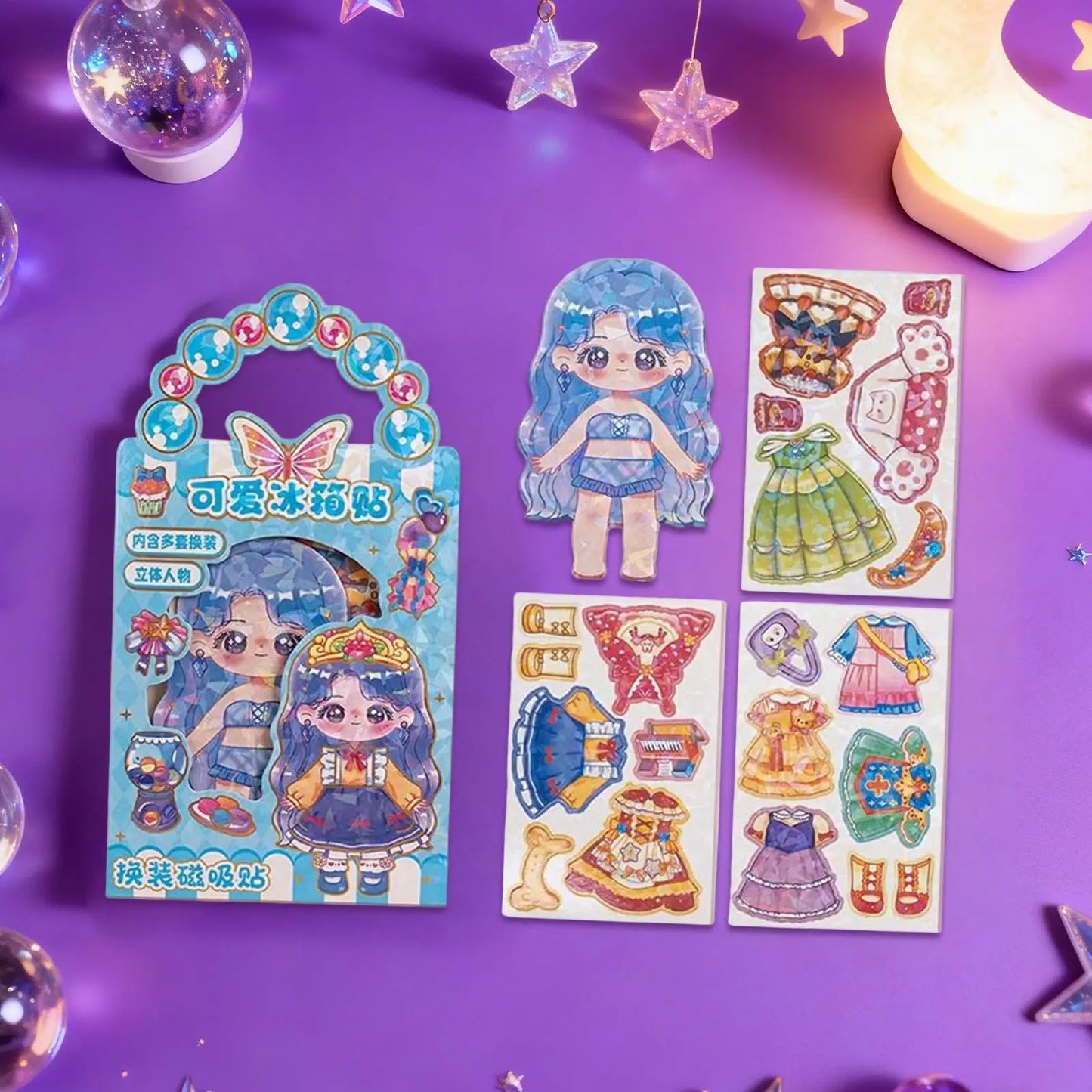 3D Magnetic Dress Up Doll Toy Set With Stand Reusable Mix & Match Outfits Montessori Travel Toys For Kids Ages 3-6 Birthday Gife Peaceful Pleasures Health and Wellness