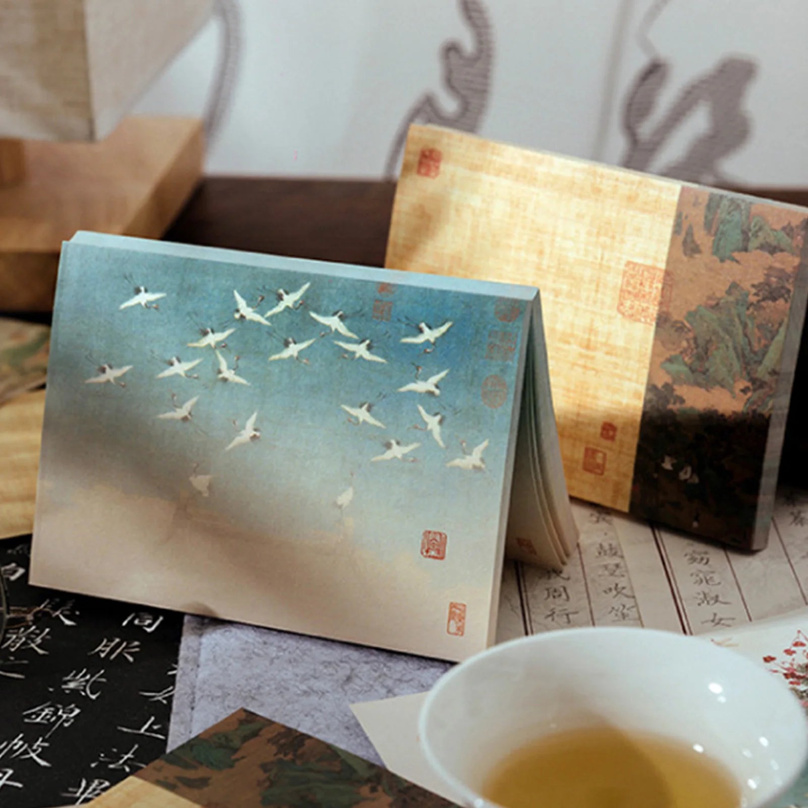 Chinese Painting Style Notes For Journal Decorating 80 Sheets Scenery Notes Oriental Art Diy Decoration Paper For Planner Notes Peaceful Pleasures Health and Wellness