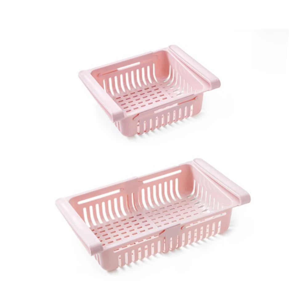 Multi Functional Refrigerator Storage Basket, Retractable Refrigerator Partition Storage Rack, Kitchen Drain Peaceful Pleasures Health and Wellness
