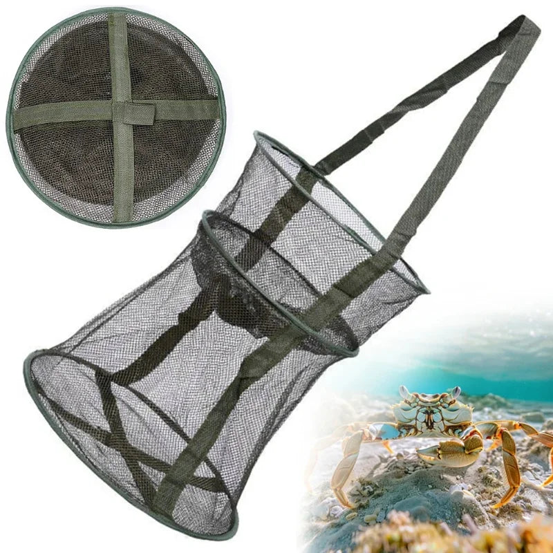 Collapsible Fishing Trap Net, Foldable Multi-Purpose Catcher For Crab Shrimp Eel Minnow Crayfish Outdoor Tackle Peaceful Pleasures Health and Wellness