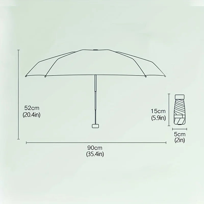 UV Protection Compact Mini Umbrella – Lightweight Sun & Rain Sun & Rain Umbrella Peaceful Pleasures Health and Wellness