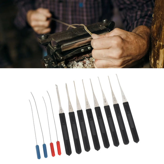 12PCS Lock Pick Set Locksmith Supplies Broken Key Auto Extractor Remove Hooks Stainless Steel DIY Hand Tools Hardware Peaceful Pleasures Health and Wellness