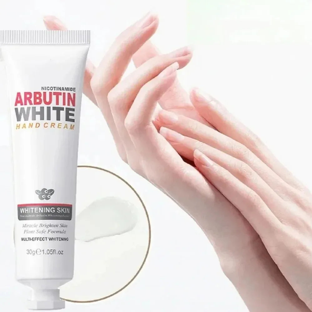 Whitening Moisturizing Hand Cream Niacinamide Arbutin Wrinkle Removal Repair Cracks Fade Fine Lines Brightening Skin Hand Care Peaceful Pleasures Health and Wellness