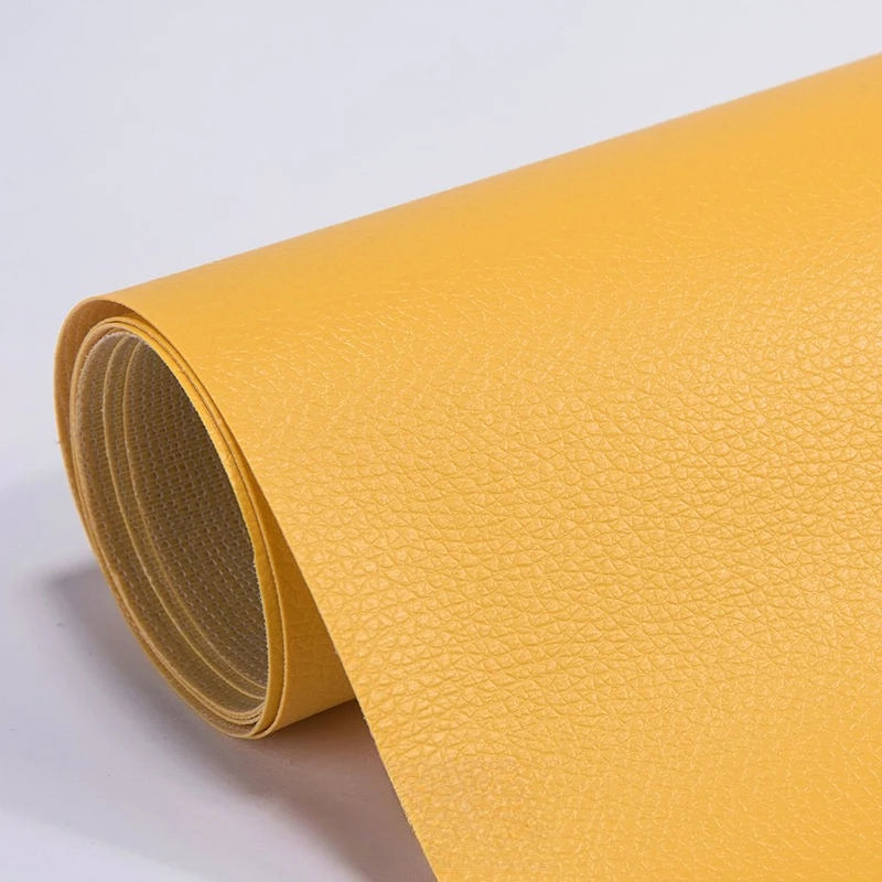Self adhesive Leather Patch Sticker for Car Seat Sofa Chair Black Leather Repair Patch Refurbish Hole Artificial Stickers Fabric Peaceful Pleasures Health and Wellness yellow 200x50cm