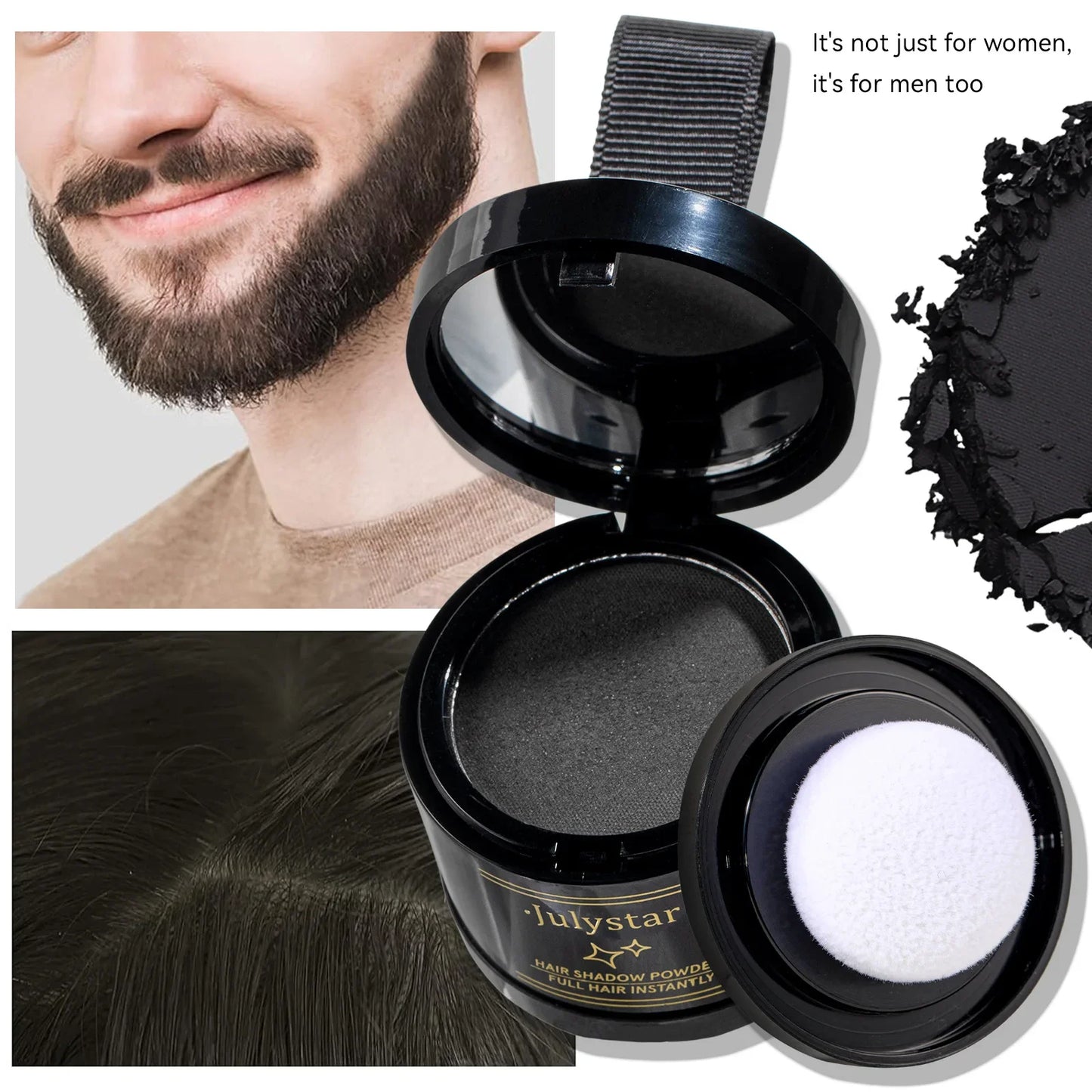 Julystar Hairline Shadow Powder – 4 Colors, Waterproof Coverage