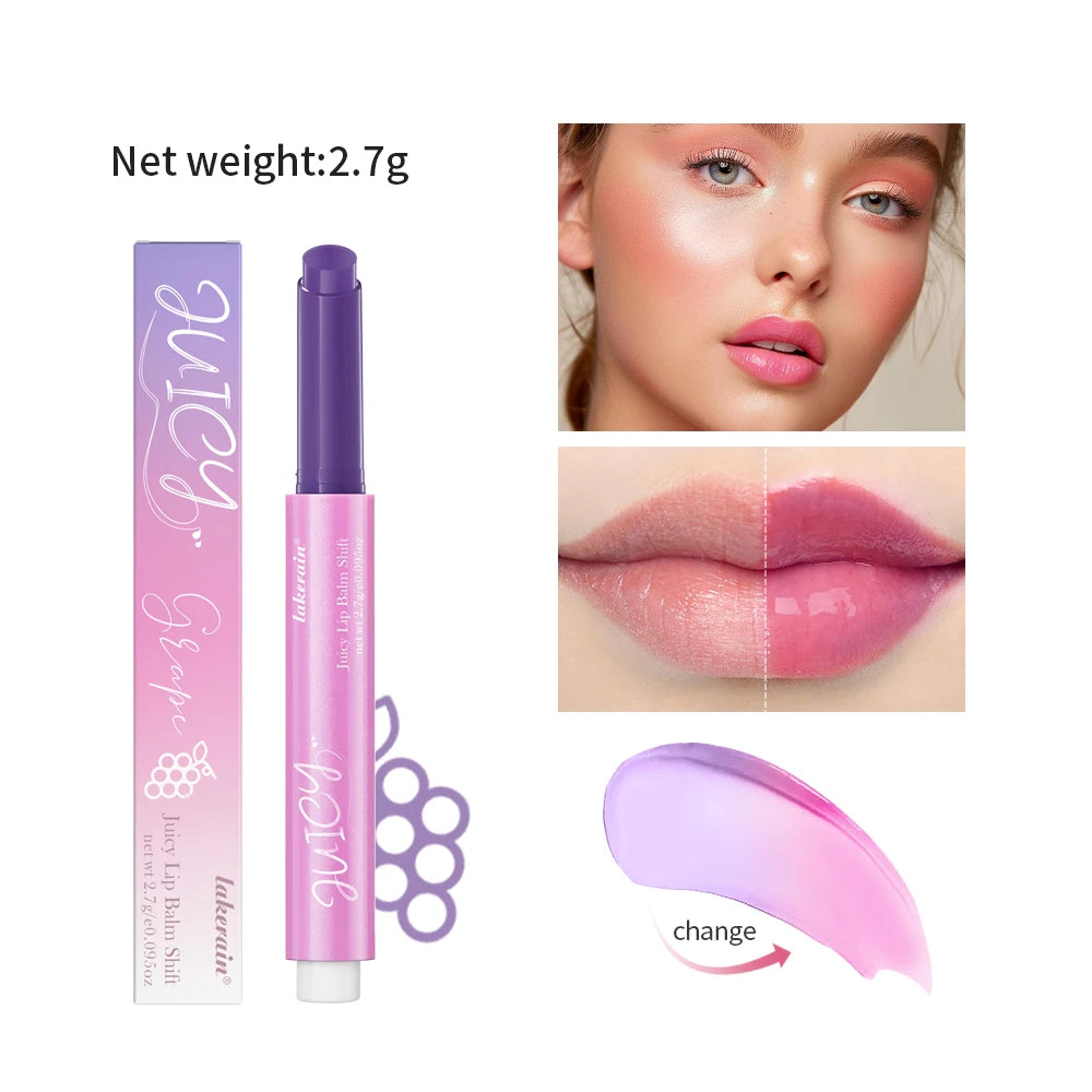 juicy lip balm gloss Color Change Hydrating & Nourishing Lip Gloss Balm with Vitamin E Lip Balm Long Lasting Moisturizing Lipst Peaceful Pleasures Health and Wellness Grape6