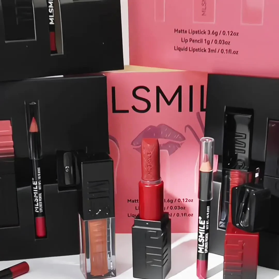 MLSMILE Matte Lipstick Set – Velvet Lip Glaze & Liner Kit