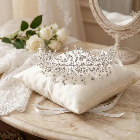 Rhinestone Hairband Alloy Base with Crystal Design for Wedding and Stage Performance Peaceful Pleasures Health and Wellness