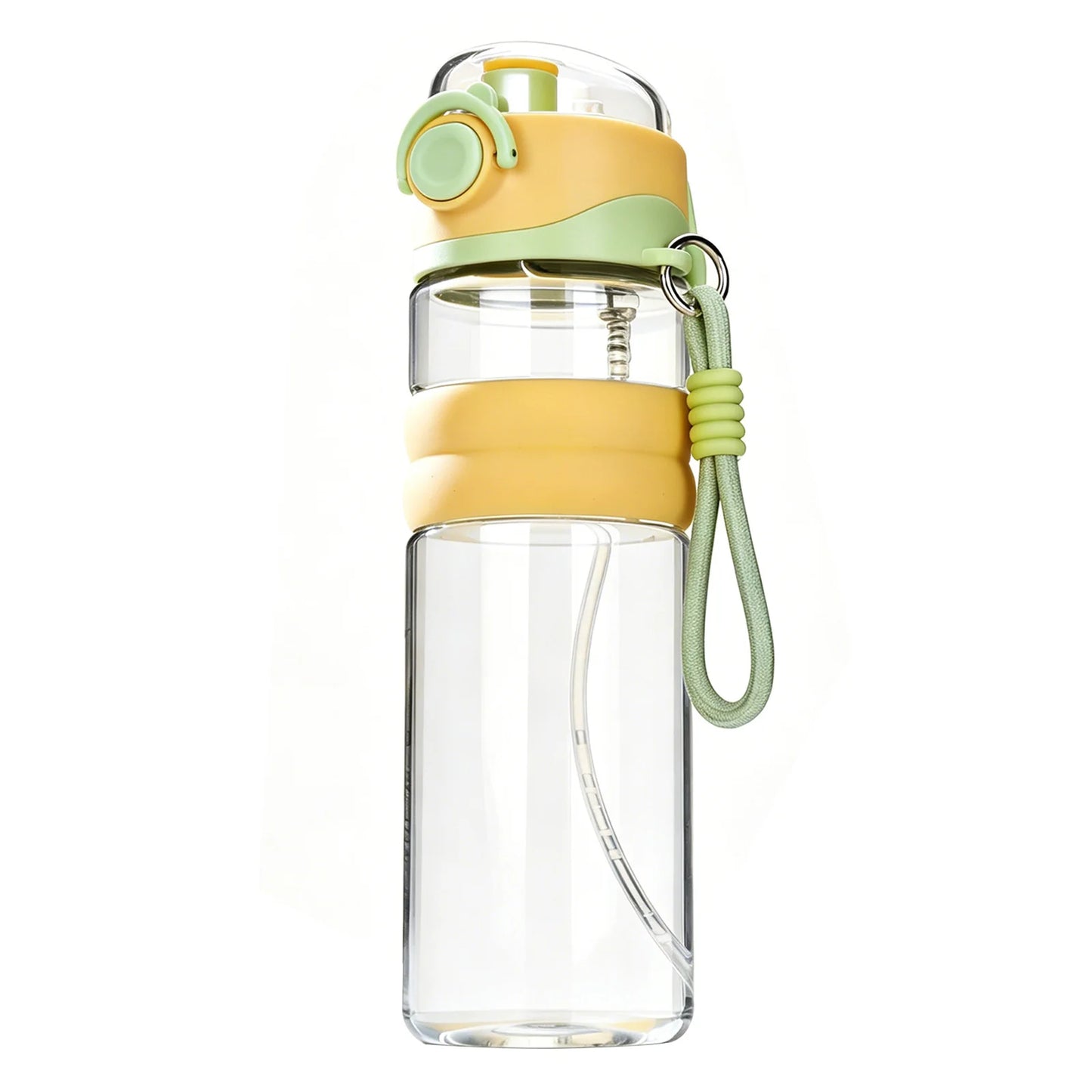 Kids Water Bottle with Straw Portable Water Bottles Direct Drinking Dual-Use Plastic Water Bottles for Outdoor Sporting Peaceful Pleasures Health and Wellness Yellow