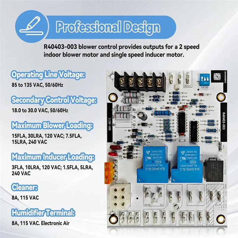 A36T-R40403-003 Furnace Blower Control Circuit Board, Replacement Air Furnace Blower Control Circuit Board For All 0403-001 Peaceful Pleasures Health and Wellness