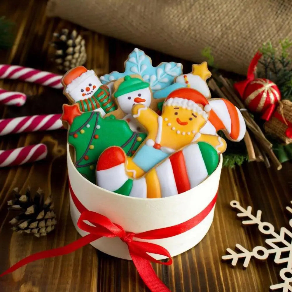 6-Piece Christmas Cookie Cutter Set | Stainless Steel Holiday Shapes Cookie Cutter Set Peaceful Pleasures Health and Wellness